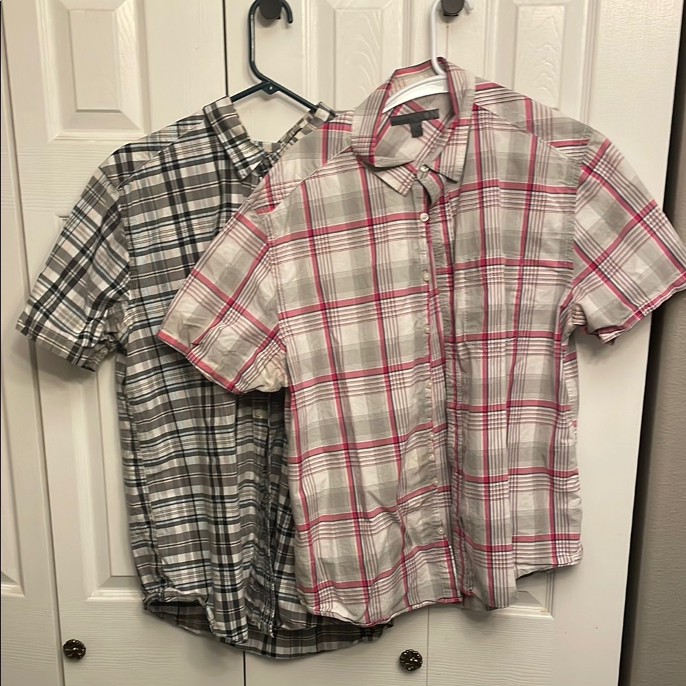 Pair of Plaid Short Sleeve Shirts